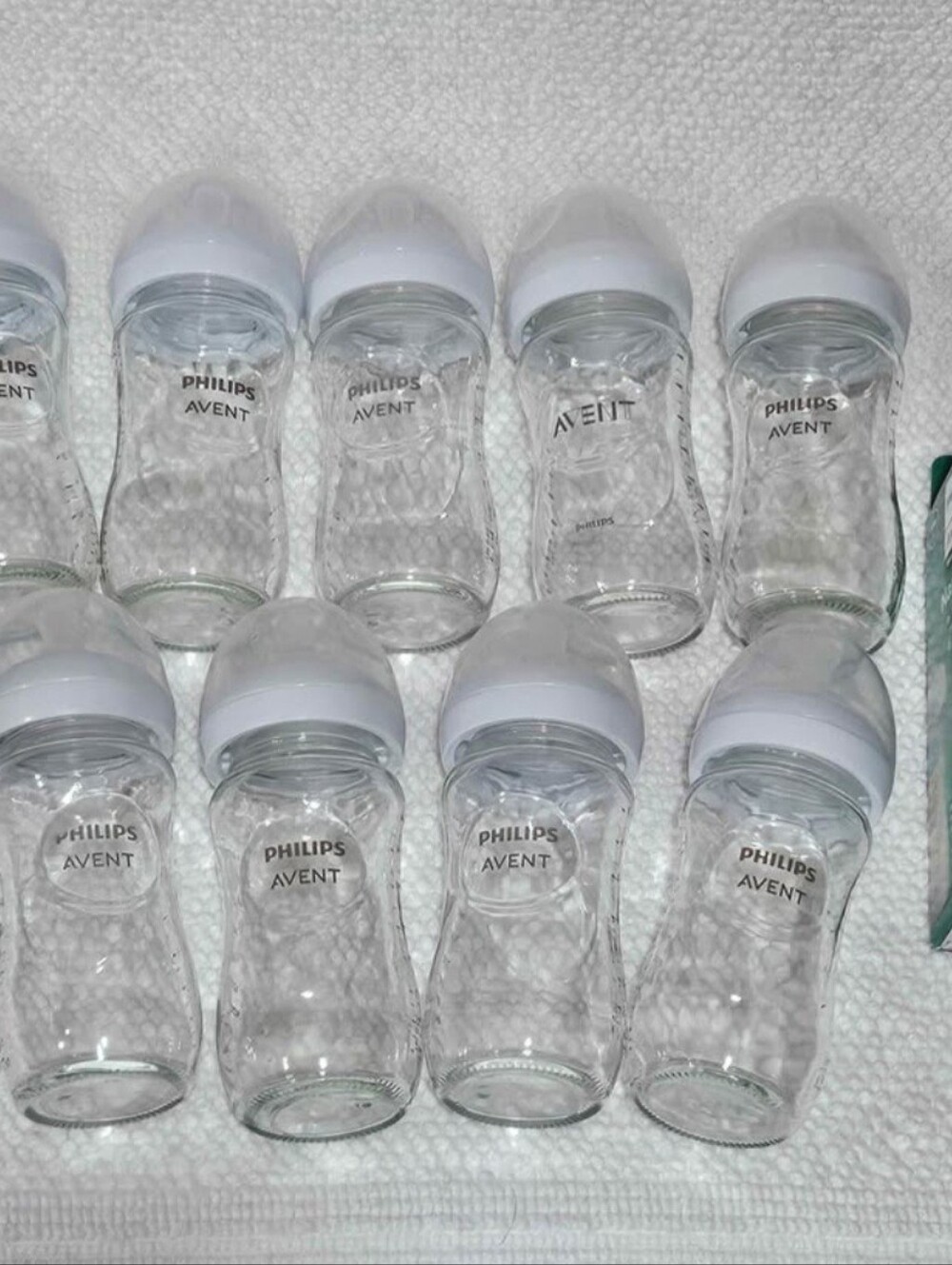 Bundle Lot of 10 Avent Glass Bottles